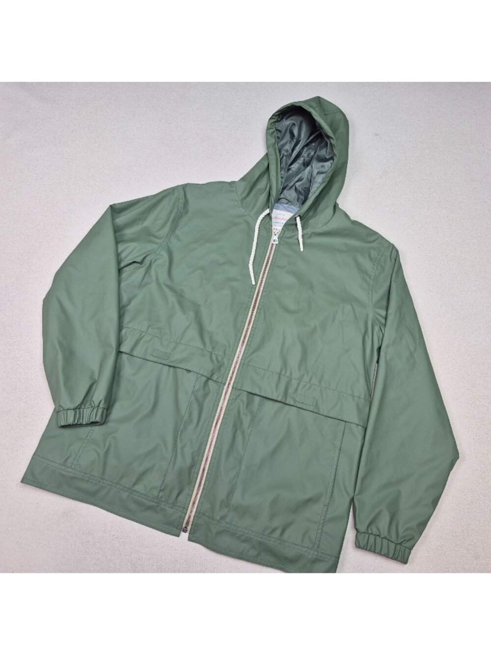 Weatherproof Vintage Men's Waterproof Hooded Green Hiking Raincoat Sz L Gorpcore